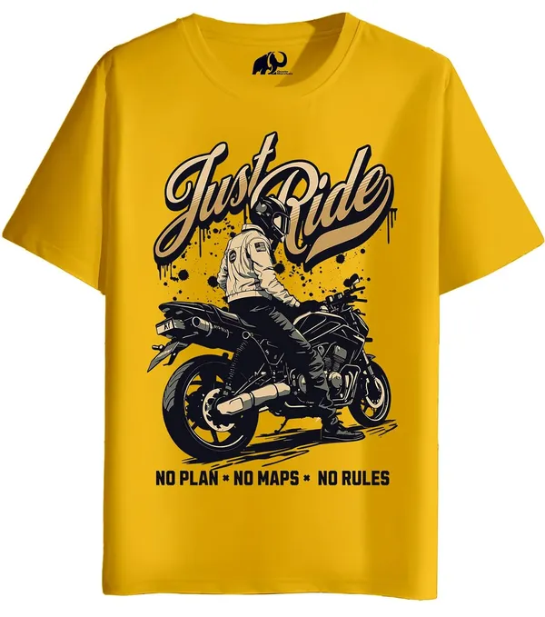 Yellow_Cotton_Graphic_Printed_Motorcycle_T-Shirt_For_Adults