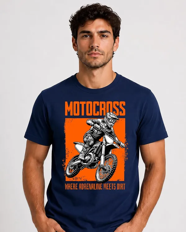 Navy_Blue_Cotton_Graphic_Printed_Motorcycle_T-Shirt_For_Adults