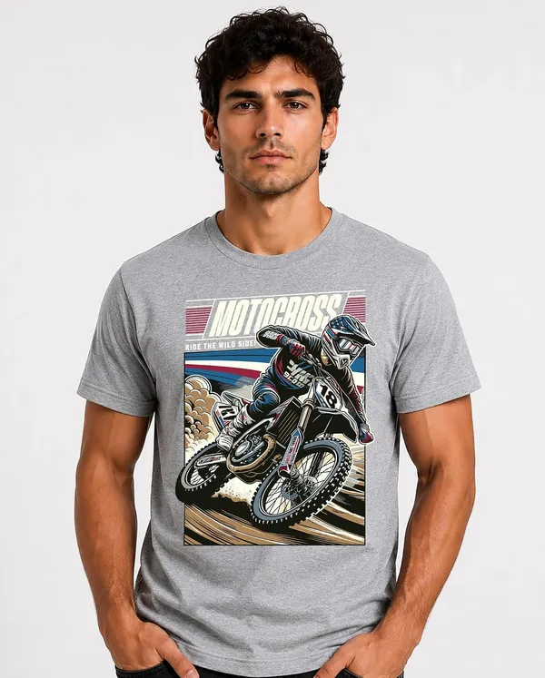 Grey_Melange_Cotton_Graphic_Printed_Motorcycle_T-Shirt_For_Adults