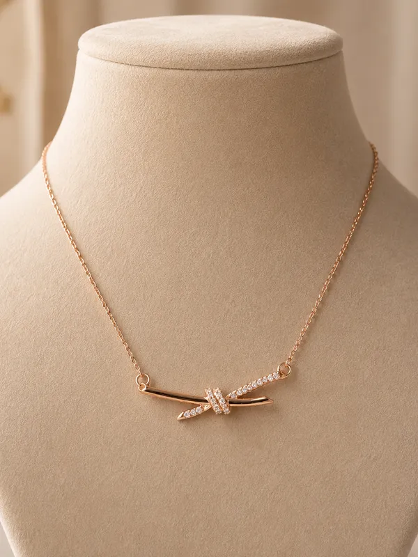 Rose_Gold_Stainless_Steel_Bow_Pendant_Necklace_For_Women