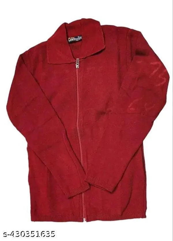 Girl_S_Uniform_Zip_Sweater_Mehroon