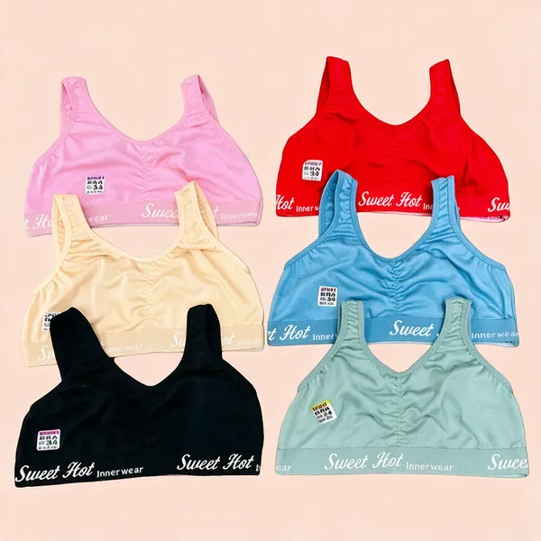 Girls_Wide_Belt_Sports_Bra_For_9_16_Years_Soft_Cotton_Lined_Innerwear_Full_Support_Comfort_Breathable_Daily_Wear_For_Active_Teens_Adjustable_Fit_For_Sports_Gym_Yoga_And_School_Pack_Of_6