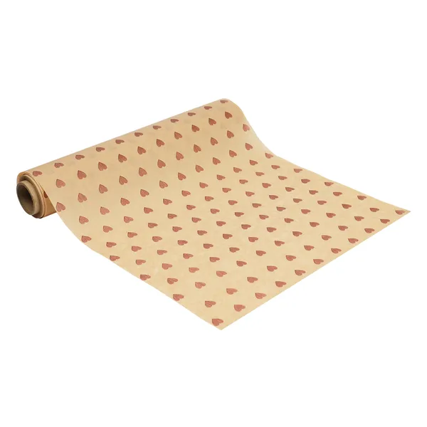 Purewraps_Food_Wrapping_Paper_Roll_Brown_Printed_Brown_Hearts_Print_18_Meters_Pack_Of_2_Default_Title