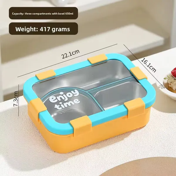 Funstack_3_Compartment_Insulated_Bentobox_With_Spoon_N_Fork_Yellow