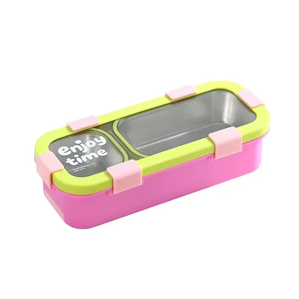 Funstack_2_Compartment_Insulated_Bentobox_With_Spoon_N_Fork_Pink