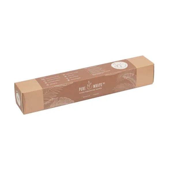 Purewraps_Food_Wrapping_Paper_Roll_Brown_Printed_Brown_Hearts_Print_18_Meters_Pack_Of_2