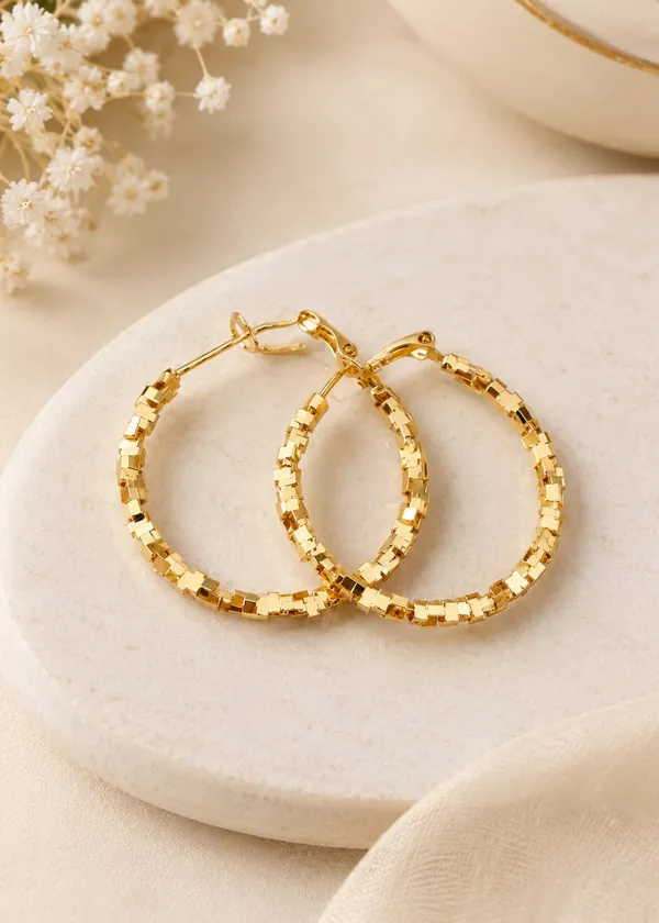 Broken_round_earrings_-_Golden