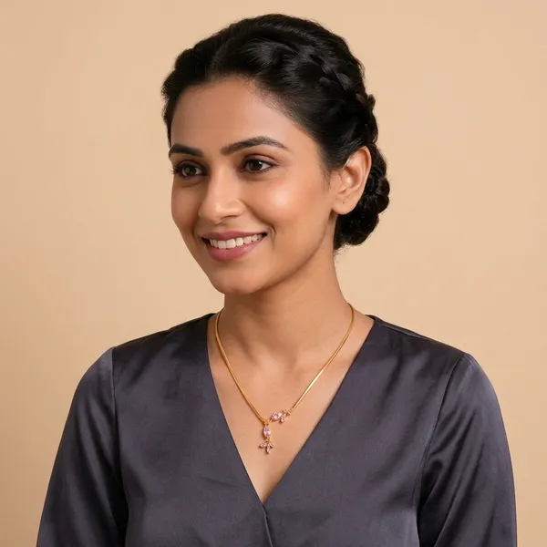 Gold_Tone_Delicate_Chain_Necklace_For_Women