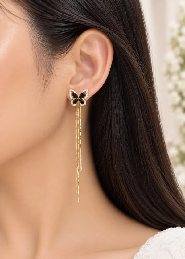 Korean-Style_Super_Fairy_Butterfly_Long_Tassel_Earrings