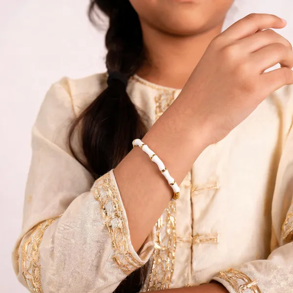 White_Gold_Tone_Accent_Bangle_For_Women