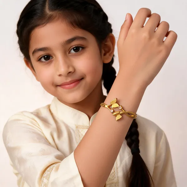 Gold_Tone_Butterfly_Bangle_Bracelet_For_Women