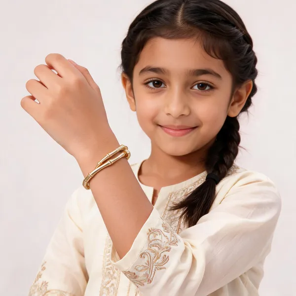 Gold_Tone_Bamboo_Style_Bracelet_For_Women