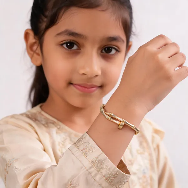 Gold_Tone_Bamboo_Style_Bracelet_For_Women