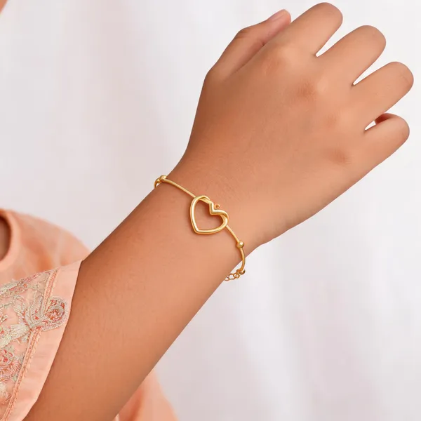Gold_Tone_Delicate_Heart_Bracelet_For_Women
