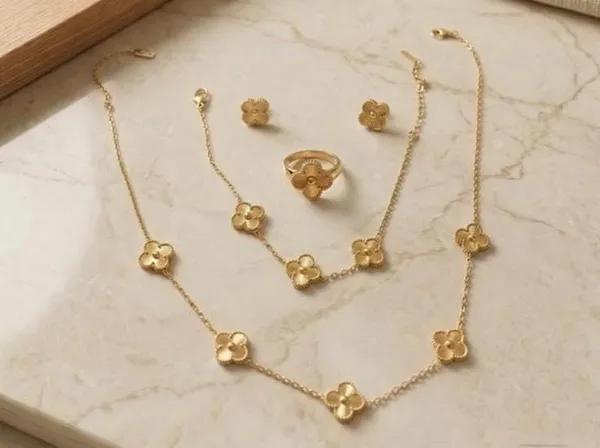 Gold_Clover_Flower_Anti-Tarnish_Necklace,_Earrings_&_Ring_Jewelry_Set_for_Women