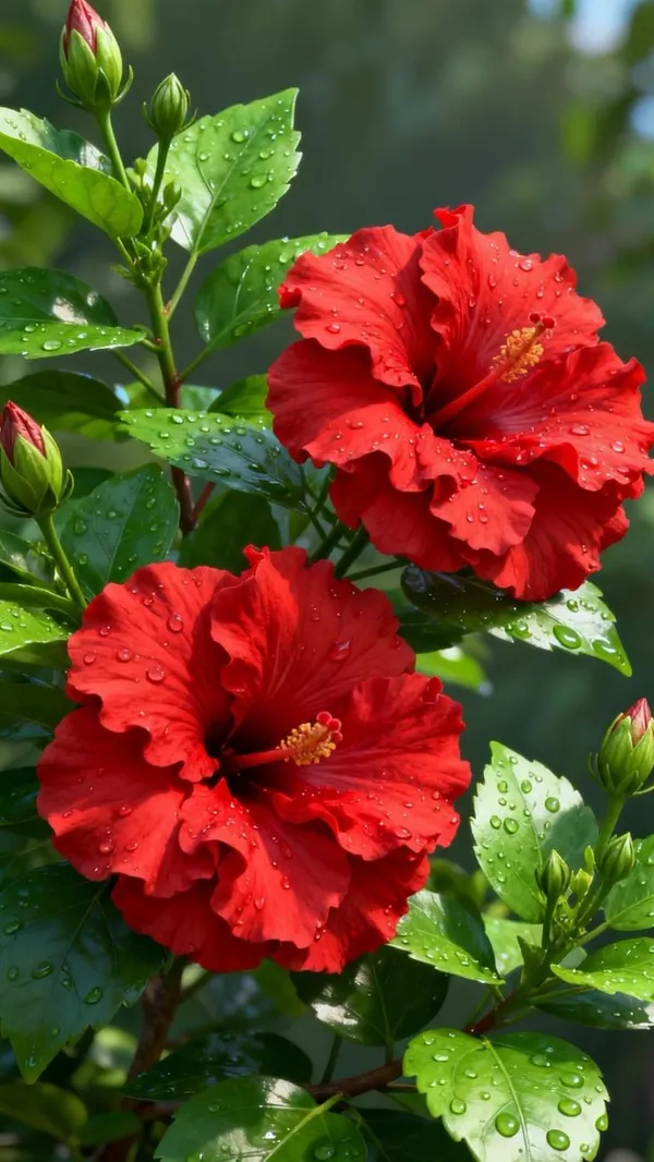 Red_hibiscus_flowers_plant