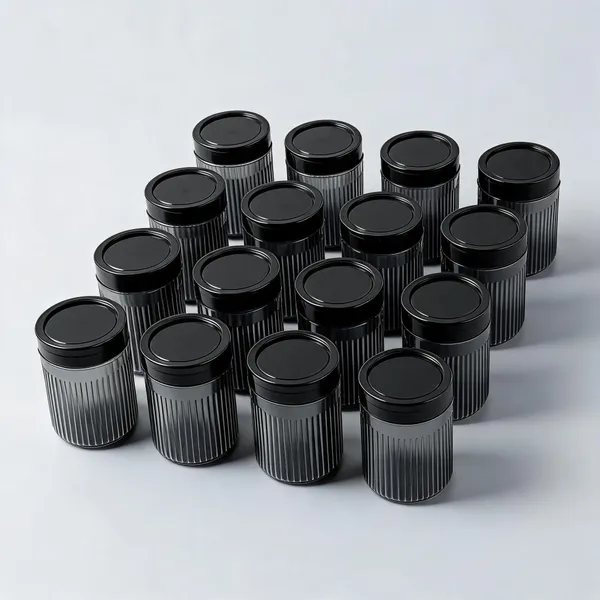 Black_Plastic_Kitchen_Storage_Container_Set_(Pack_Of__16_)
