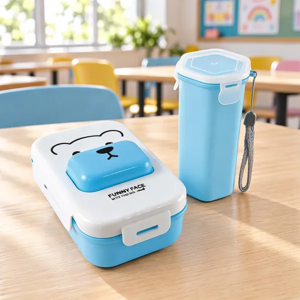 Multicolor_Plastic_Lunch_Box_Combo