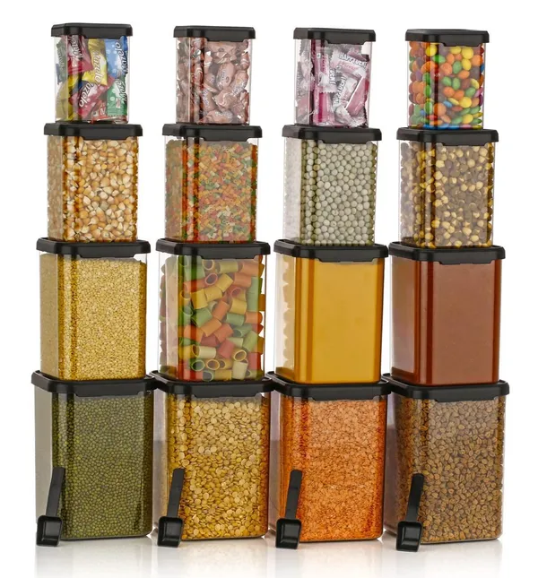 Black_Plastic_Kitchen_Storage_Container_Set_(Pack_Of__16_)