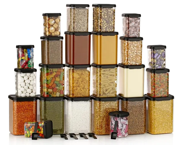 Black_Plastic_Kitchen_Storage_Container_Set_(Pack_Of__16_)
