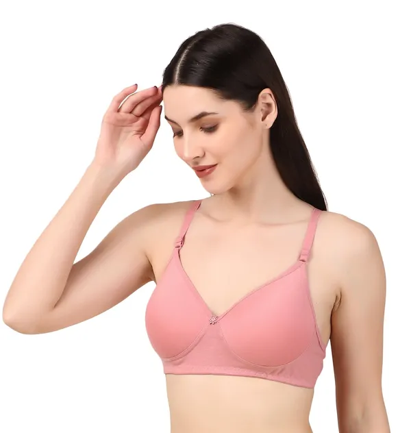 Pink_Nylon_Full_Coverage_Non-Wired_Padded_Seamless_Bra_For_Women_Pack_Of_1