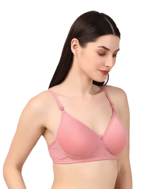 Pink_Nylon_Full_Coverage_Non-Wired_Padded_Seamless_Bra_For_Women_Pack_Of_1
