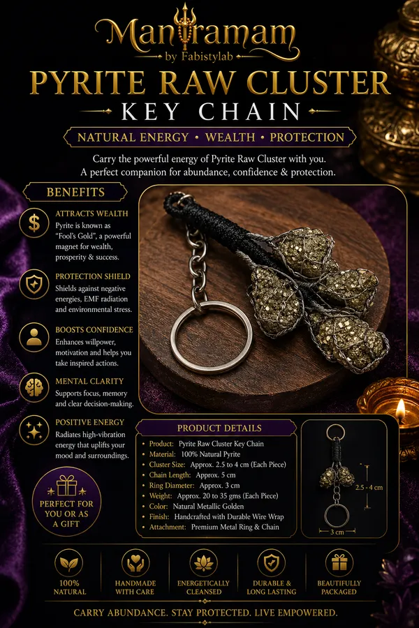 Pyrite_Raw_Cluster_Key_Chain