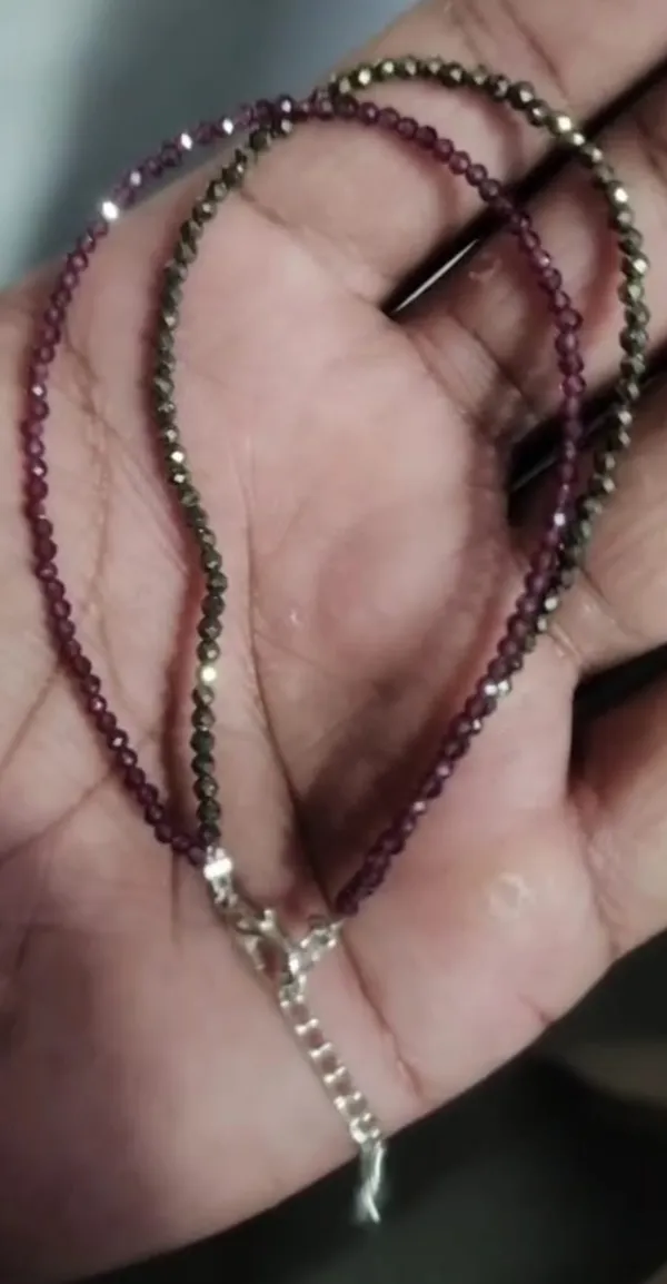 Pyrite_Garnet_Anklet