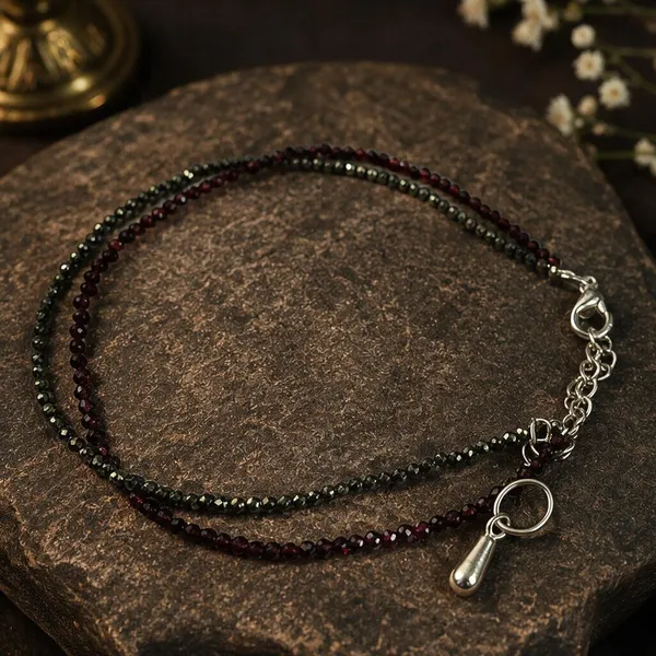 Pyrite_Garnet_Anklet