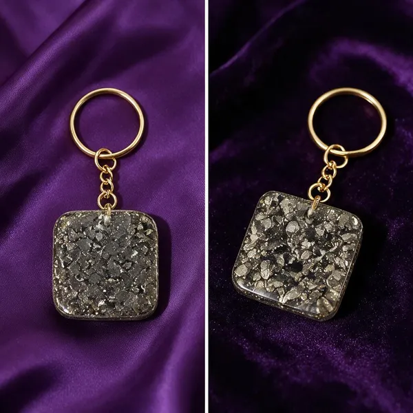 Pyrite_Resin_Square_Key_Chain