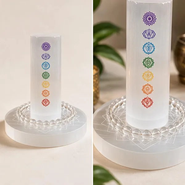 Selenite_Bracelet_Charging_Plate_With_7_Chakra_Engraved_Pillar