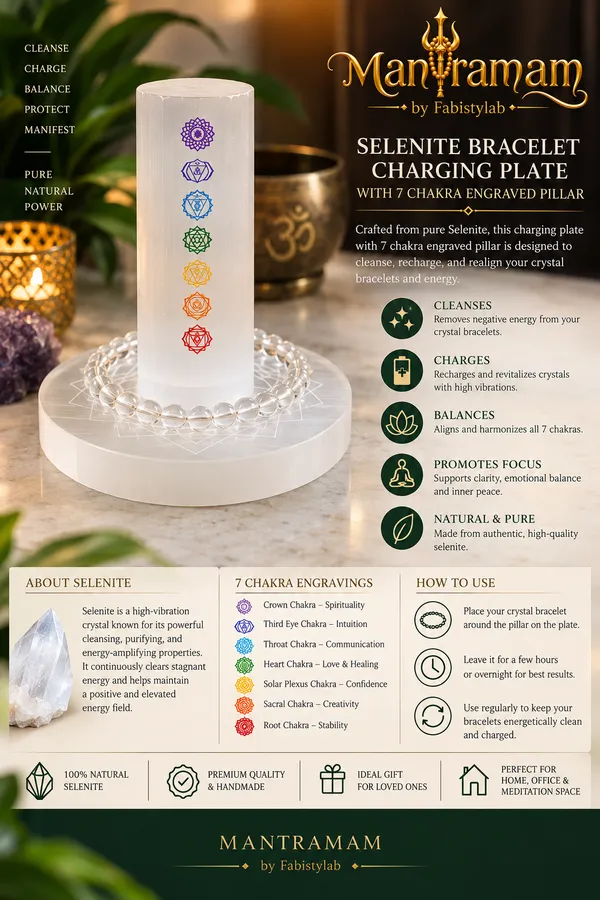 Selenite_Bracelet_Charging_Plate_With_7_Chakra_Engraved_Pillar
