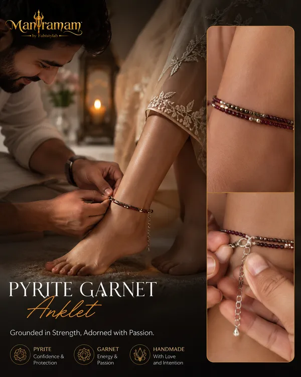 Pyrite_Garnet_Anklet