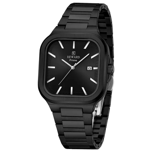 Men_S_Stainless_Steel_Square_Dial_Quartz_Watch