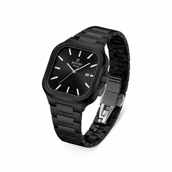 Men_S_Stainless_Steel_Square_Dial_Quartz_Watch