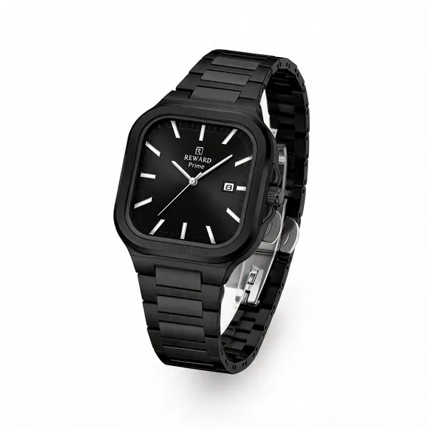 Men_S_Stainless_Steel_Square_Dial_Quartz_Watch