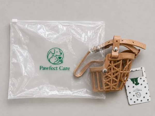 Brown_Plastic_Adjustable_Basket_Dog_Muzzle