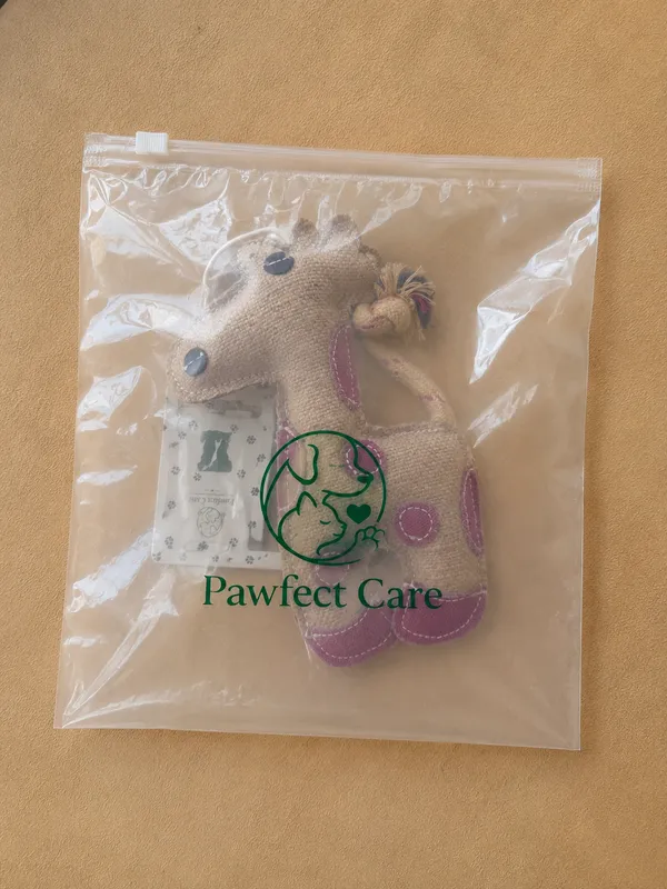 Peach_Jute_Giraffe_Plush_Pet_Toy