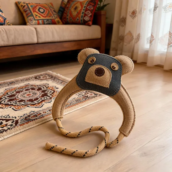 Brown_Jute_Bear_Face_Pet_Headband_Accessory