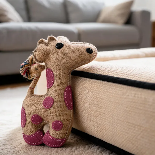 Peach_Jute_Giraffe_Plush_Pet_Toy
