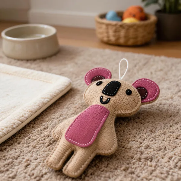 Pink_Jute_Koala_Plush_Pet_Toy