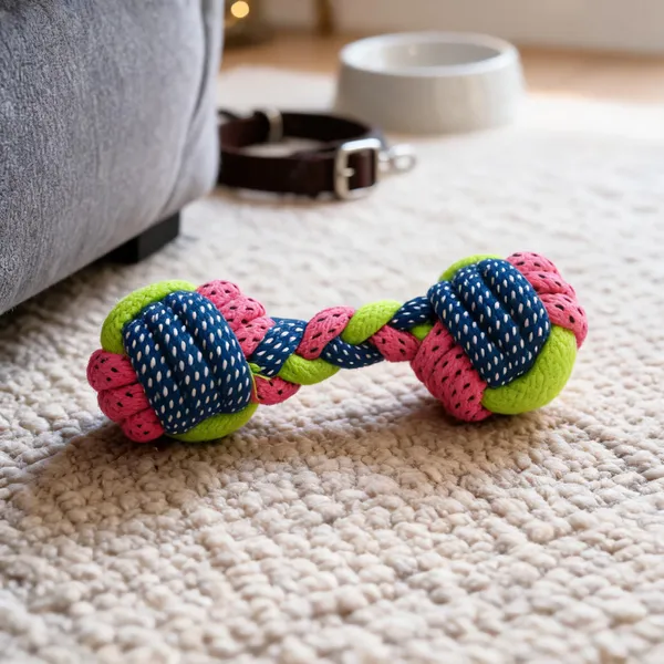 Blue_Cotton_Braided_Dumbbell_Rope_Dog_Toy