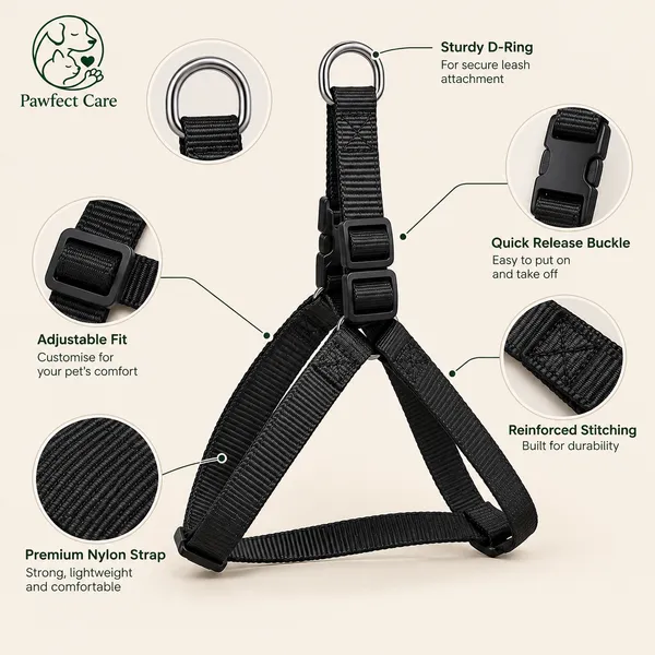 Pawfect_Care_Adjustable_Pet_Black_Harness_(Small)