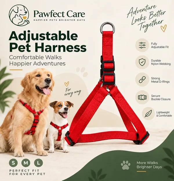 Pawfect_Care_Adjustable_Pet_Red_Harness_(Medium)
