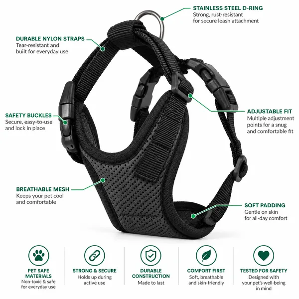 Pawfect_Care_Black_Mesh_Vest_Harness_(Medium)