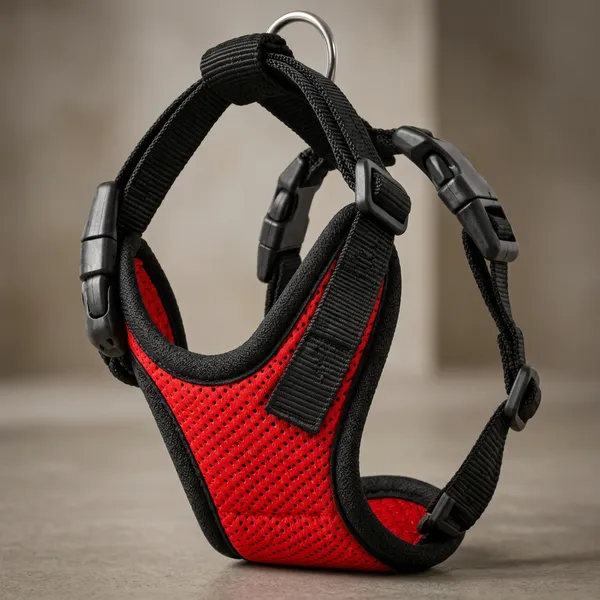 Pawfect_Care_Red_Mesh_Vest_Harness_(Small)