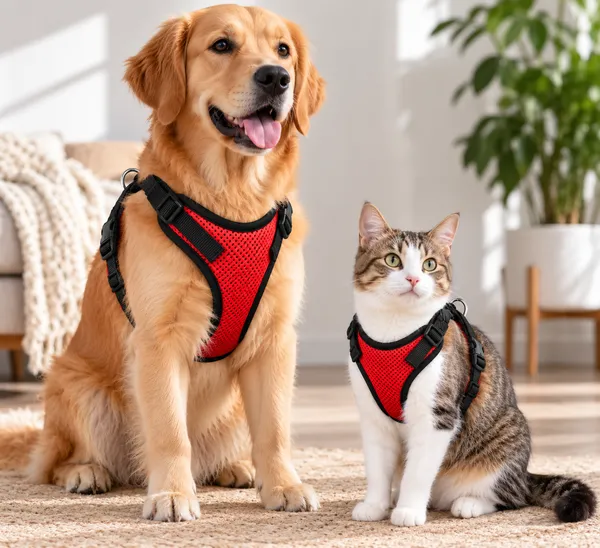 Pawfect_Care_Red_Mesh_Vest_Harness_(Small)