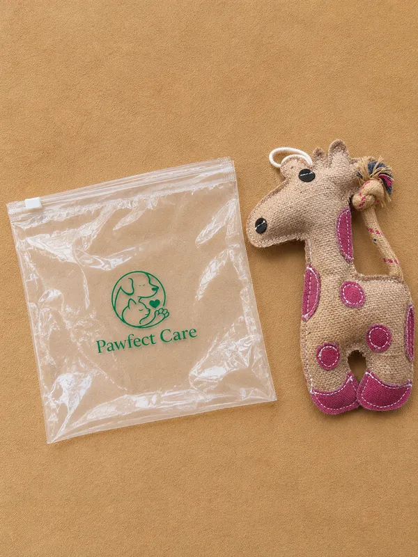 Peach_Jute_Giraffe_Plush_Pet_Toy