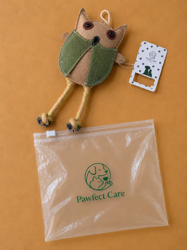 Green_Jute_Owl_Plush_Pet_Toy