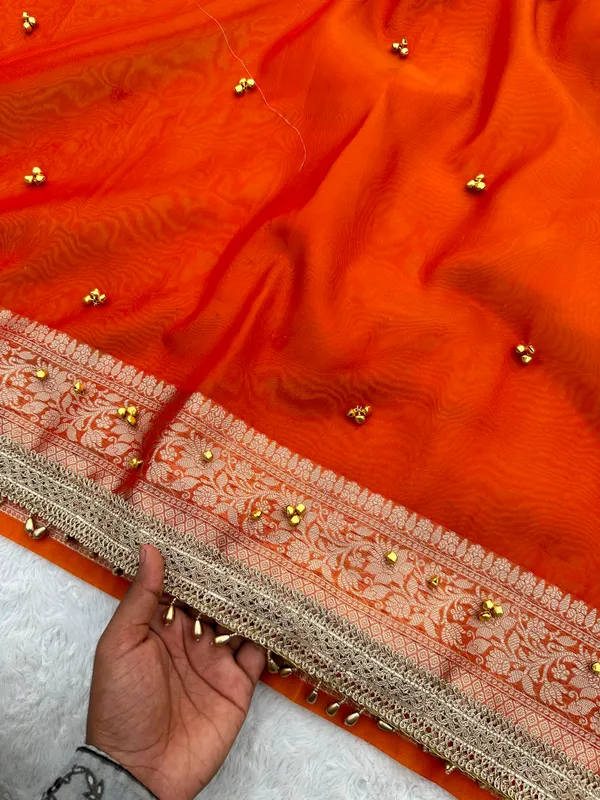Orange_Embellished_Saree_for_Women